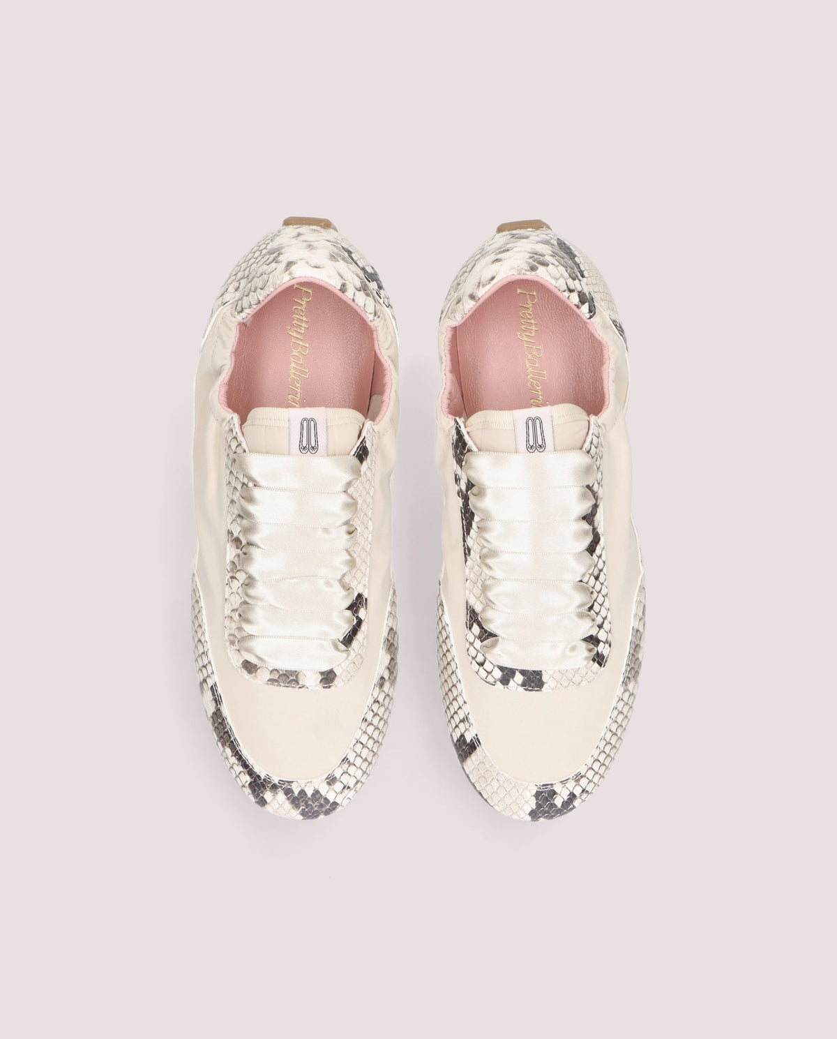 Margot Snake Print Sneaker - top view