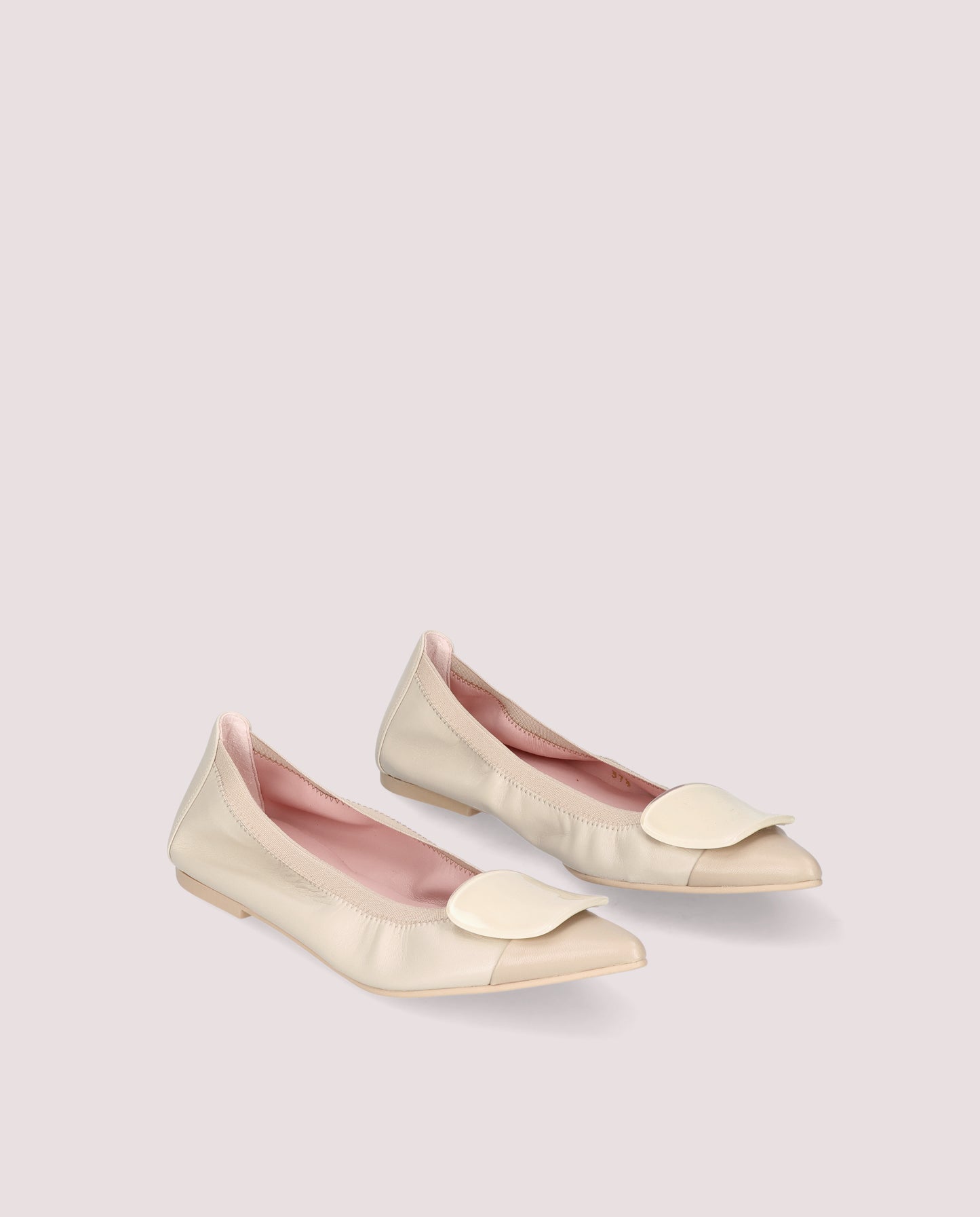 PARIS WHITE SKIN BALLERINAS