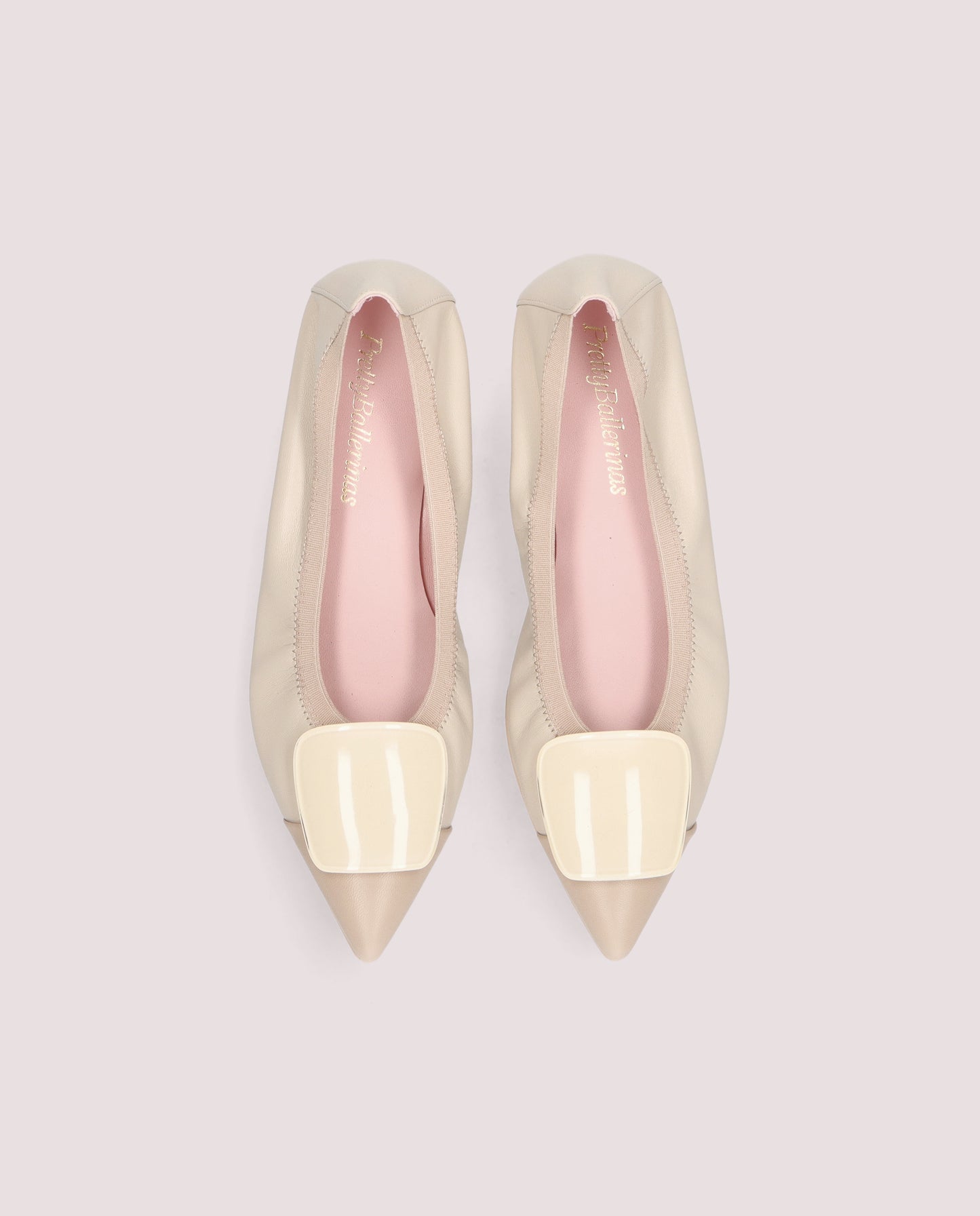 PARIS WHITE SKIN BALLERINAS