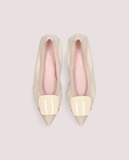 PARIS WHITE SKIN BALLERINAS