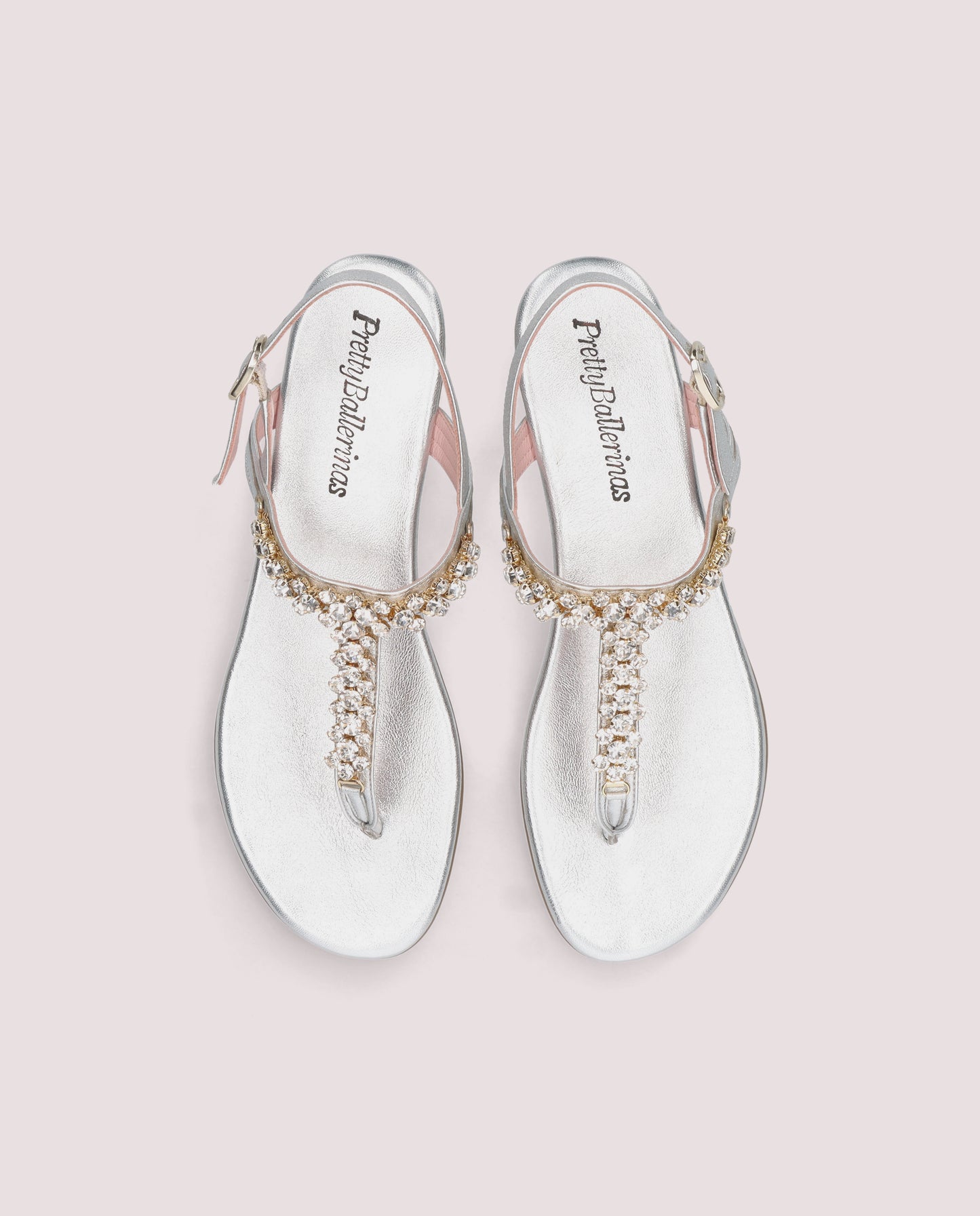 JUDY SANDAL IN SILVER METALLIC LEATHER