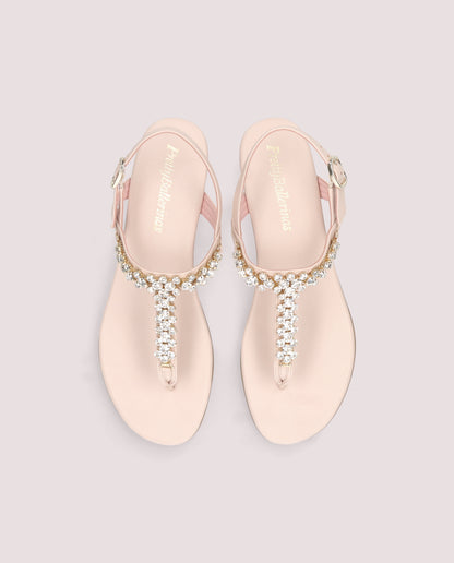 JUDY SANDAL IN SOFT MAKE UP PINK LEATHER