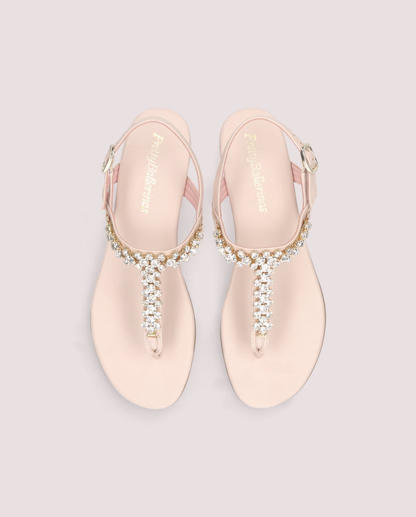 JUDY SANDAL IN SOFT MAKE UP PINK LEATHER