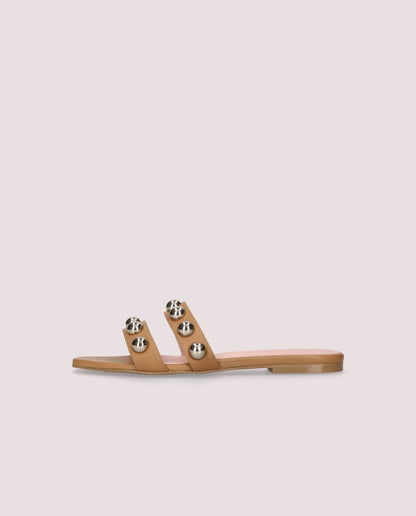 Marbella Studded Slide — Camel