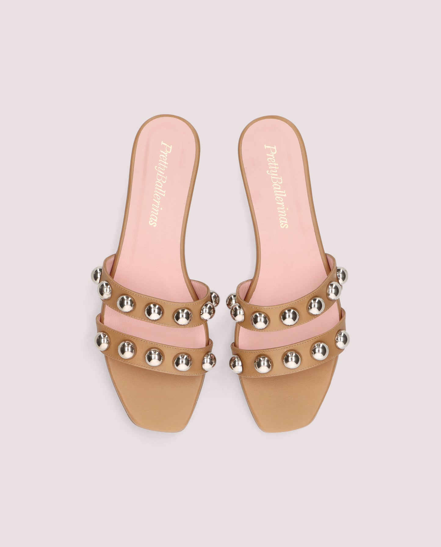 Marbella Studded Slide — Camel