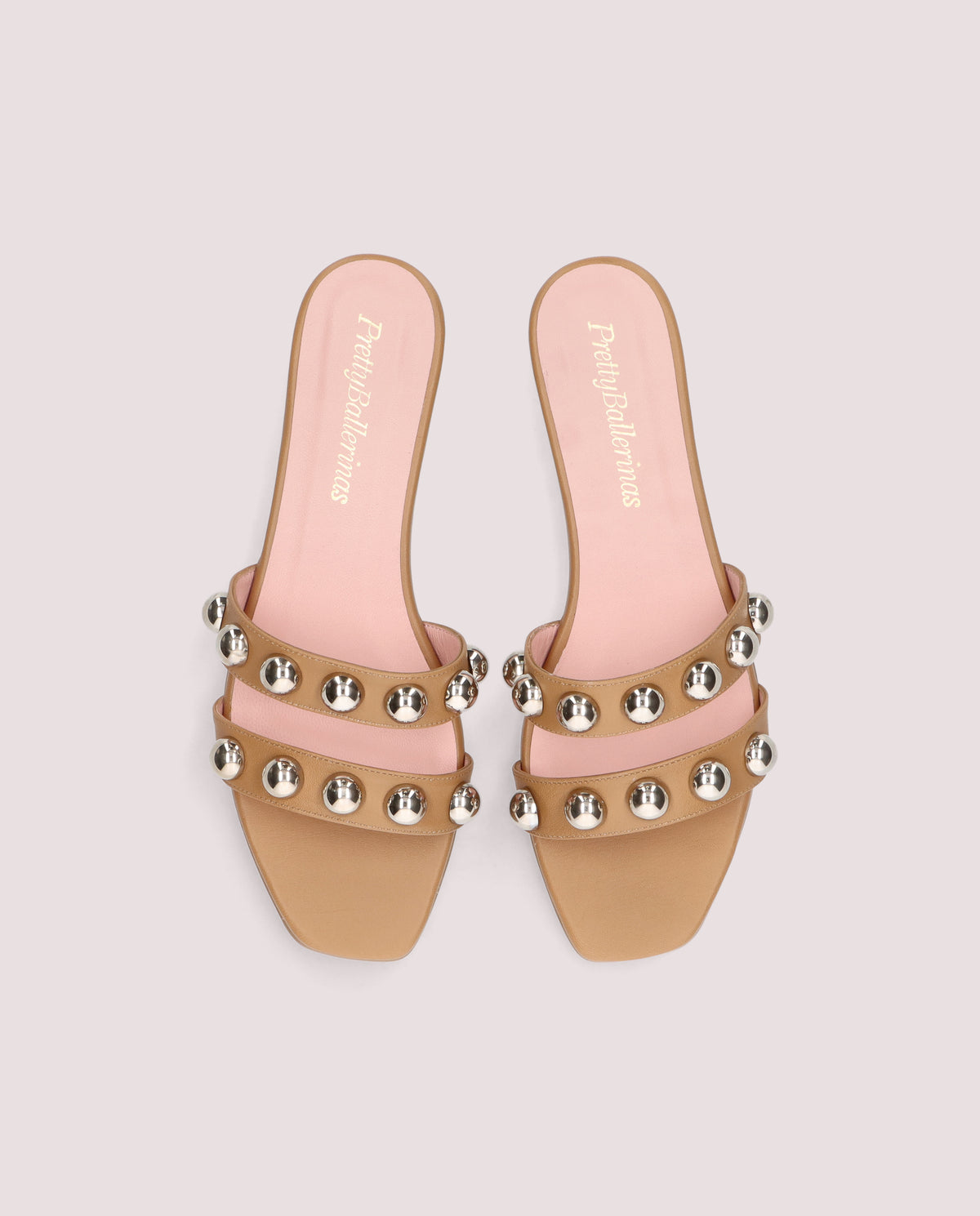 Marbella Studded Slide — Camel