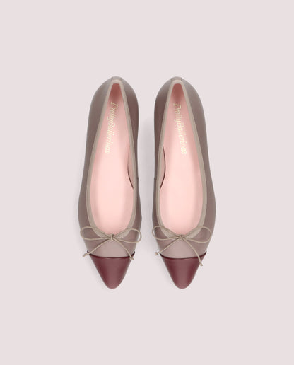 Odile Taupe Bow Flat