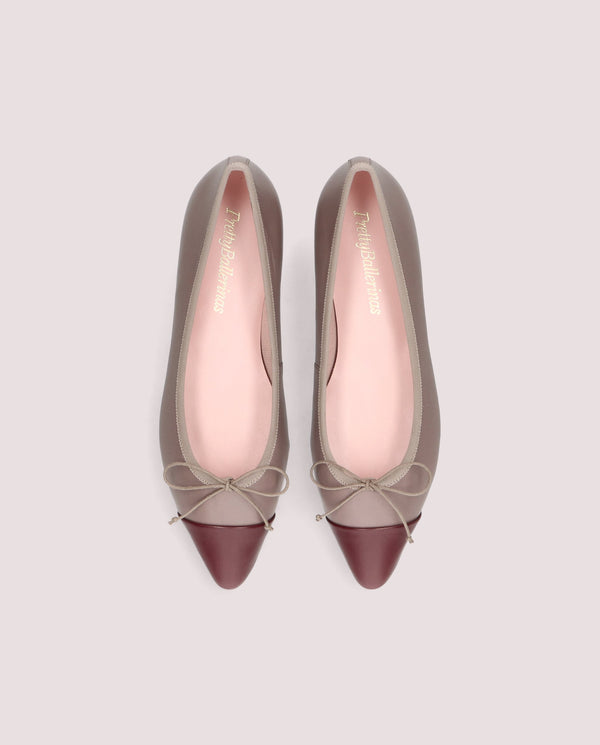 Odile Taupe Bow Flat