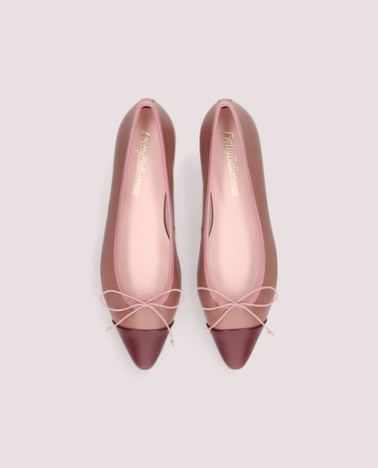 Odile Dusty Pink Bow Flat