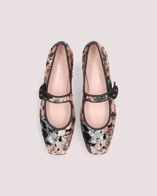 Camille Floral Sequin Mary Jane