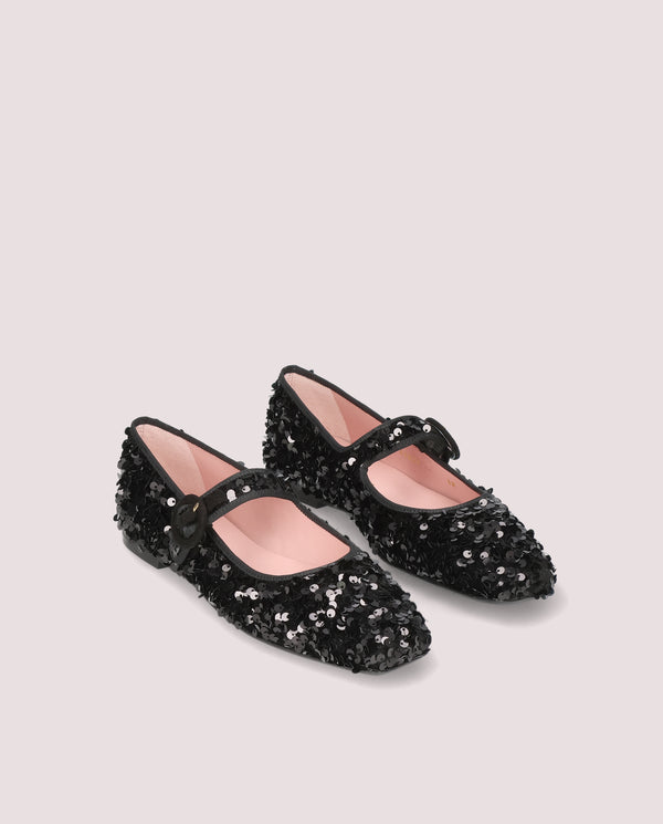 Camille Black Sequin Mary Jane